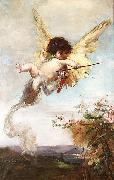 Julius Kronberg Cupid with a Bow Sweden oil painting artist